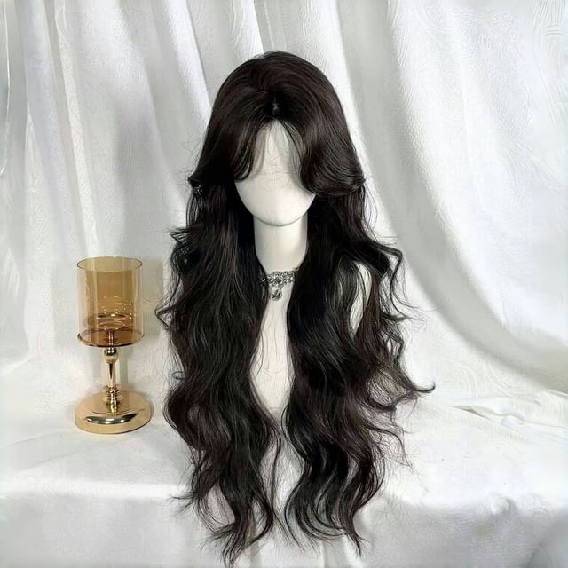 Jasmintinea-Set Long Full Wig - Wavy Wig Cap