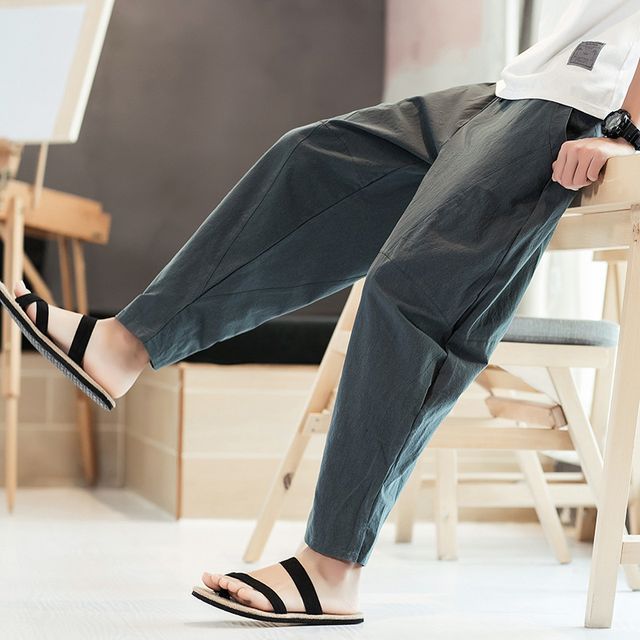 Aozora-Linen Harem Pants