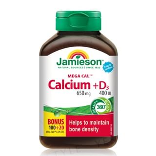 Jamieson - Mega Cal Calcium 650mg + D3 400IU Caplet