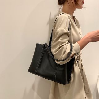 MiyaNeko - Faux Leather Shoulder Bag | YesStyle