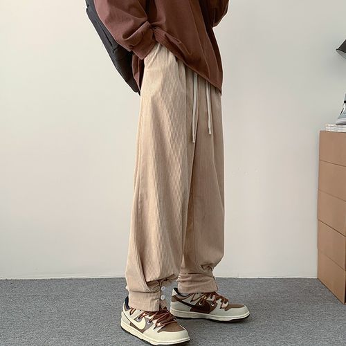 Mid Rise Plain Cropped Baggy Dress Pants