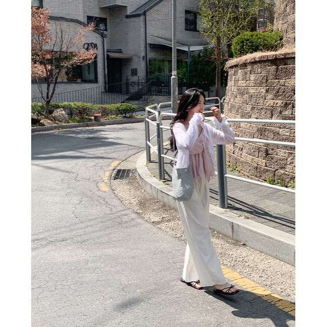 CHERRYKOKO-Drawcord Easy Wide Pants