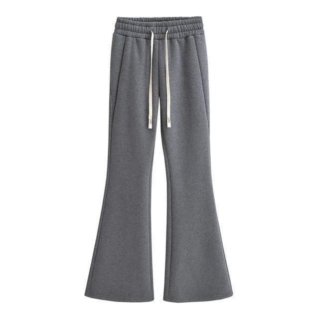 Ulark - High Rise Plain Flared Sweatpants