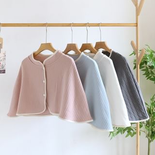 molpes Stand Collar Button Lounge Capelet Sale
