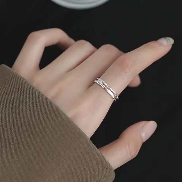 Toinianimos-Sterling Silver Layered Ring
