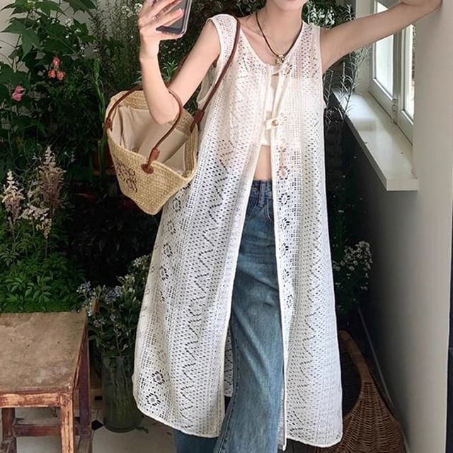 Essere-Lace Long Vest