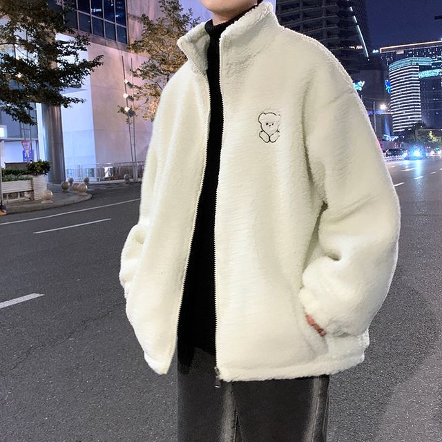 Zentrus Long Sleeve Turtleneck Plain Bear Embroidered Lambswool