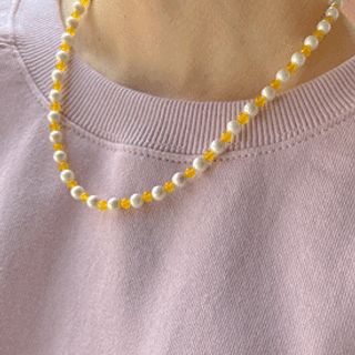 FROMBEGINNING-Pearl Bead Necklace
