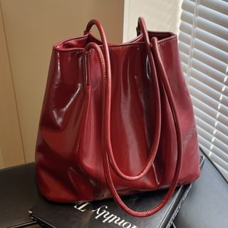 Maorong-Faux Leather Shoulder Bag