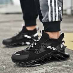 Auxen - Platform Lace Up Mesh Sneakers Auxen - Platform Lace Up Mesh Sneakers
