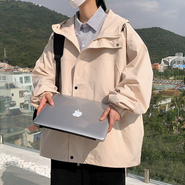 Andrei-Hood Plain Zip Jacket