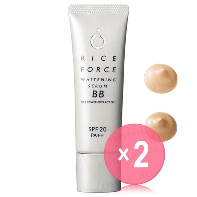 RICE FORCE-Whitening Serum BB SPF 20 2pcs Bundle Set