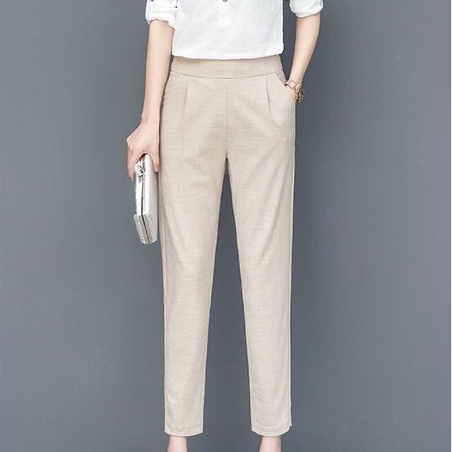 Sancus High Rise Tapered Dress Pants YesStyle