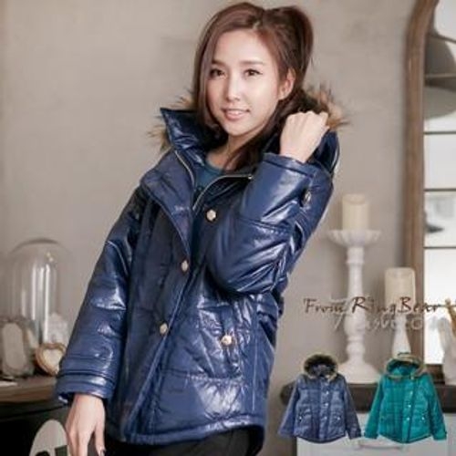 RingBear - Faux-Fur Removable Hooded Padded Jacket | YesStyle