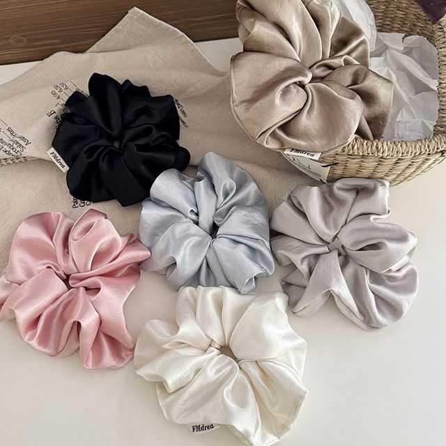 Rodiv-Plain Fabric Scrunchie