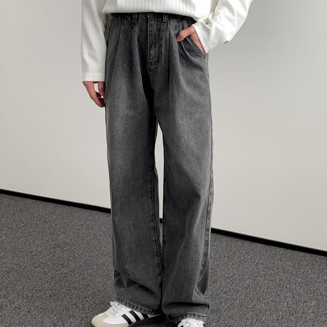 DAZO Studios-Mid Rise Washed Straight Leg Jeans
