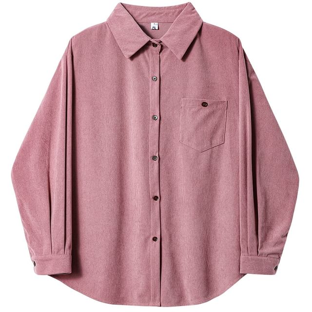 Lady Jean-Plain Button-Up Shirt