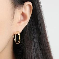 Phoenoa(フェノア) - スターリングシルバー925 ワイヤーオープンフープピアス Phoenoa(フェノア) - スターリングシルバー925 ワイヤーオープンフープピアス