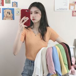 Sisyphi - Short-Sleeve Knit Top Sisyphi - Short-Sleeve Knit Top