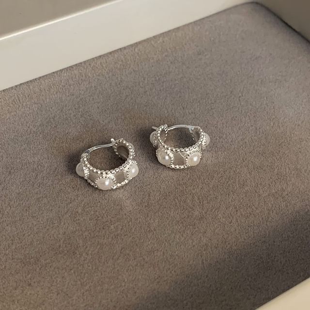 Hansha-Beaded Huggie Earring
