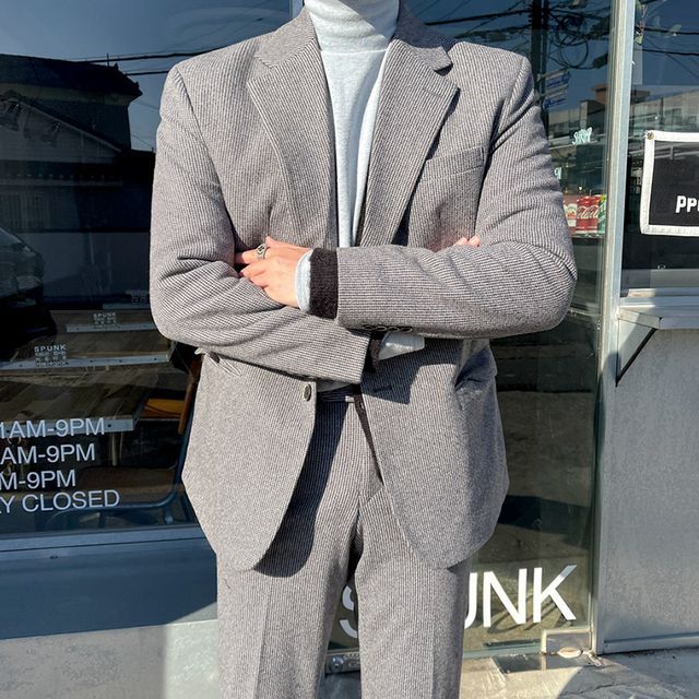 MRCYC-Blazer Straight Leg Pants Set