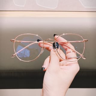 MOL Girl - Blue-Light Blocking Round Metal Glasses | YesStyle