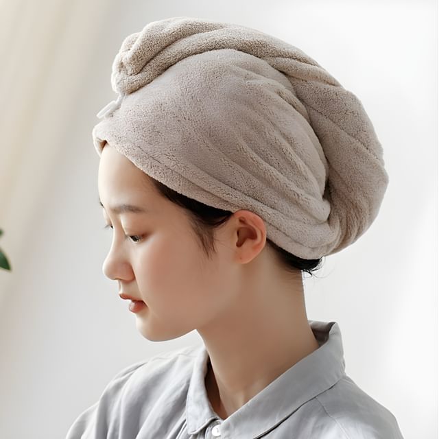 Lazy Corner - Coral Fleece Hair Drying Towel | YesStyle