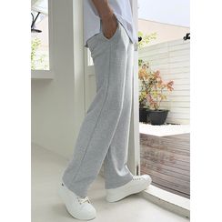 JOGUNSHOP - Drawstring-Waist Wide-Leg Sweatpants JOGUNSHOP - Drawstring-Waist Wide-Leg Sweatpants