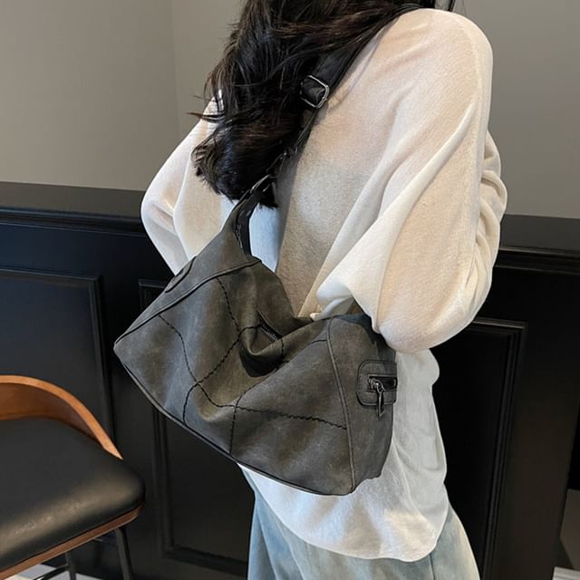 Skyglow-Plaid Shoulder Bag