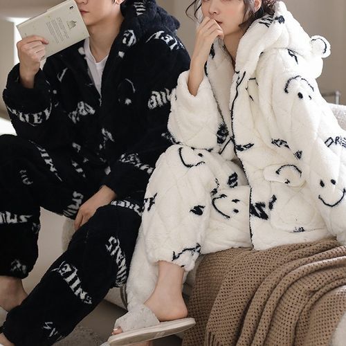 Couple-Matching Fleece Printed Pajama Pants