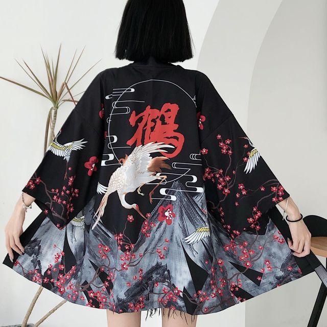 crane kimono jacket