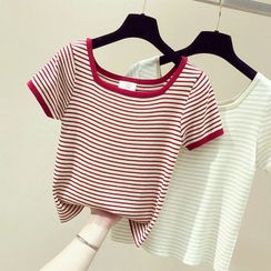 Halos - Striped Short-Sleeve T-Shirt Halos - Striped Short-Sleeve T-Shirt