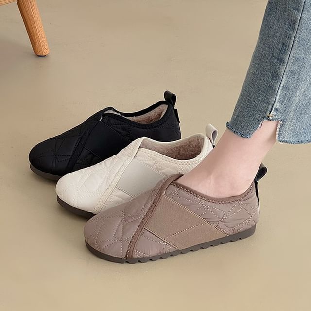 Gordong Fleece Lined Slip Ons YesStyle