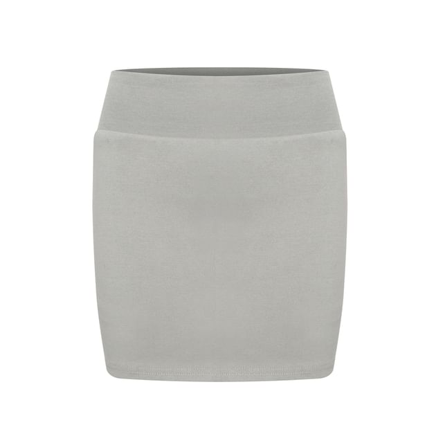 Colada-High Waist Plain Mini Pencil Skirt