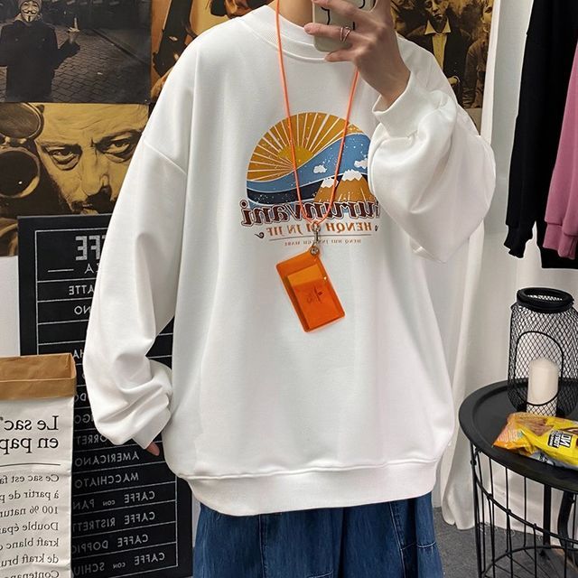 sun print long sleeve sweatshirt