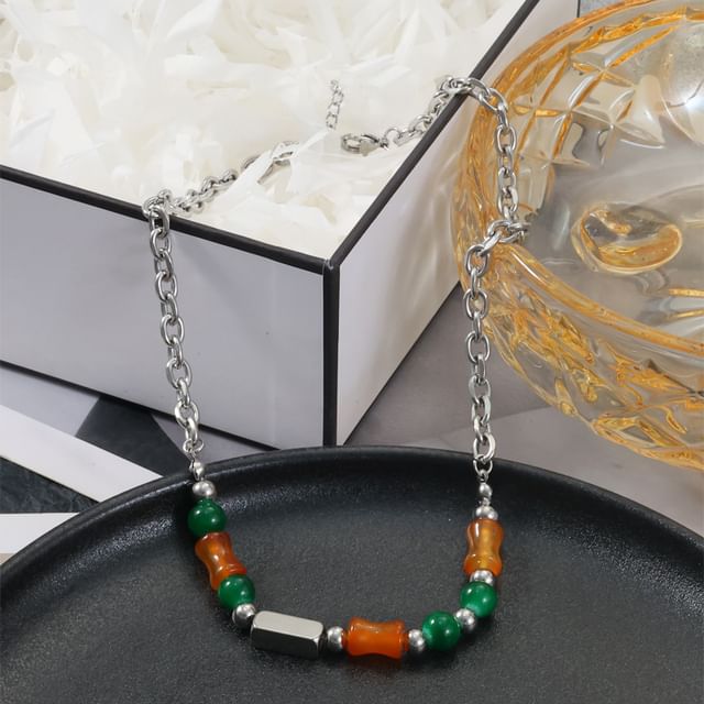 Juanitro-Bead Stainless Steel Choker