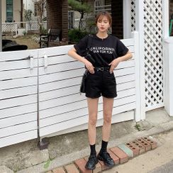 PPGIRL - Letter Print T-Shirt PPGIRL - Letter Print T-Shirt
