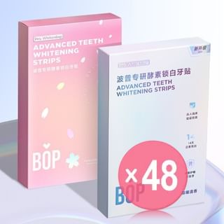 BOP - Advanced Teeth Whitening Strips - 2 Flavors (x48) (Bulk Box)