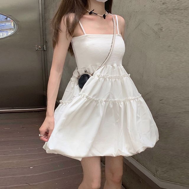 green emerald velvet dress Ulzzang Girl Summer Dress main image 1