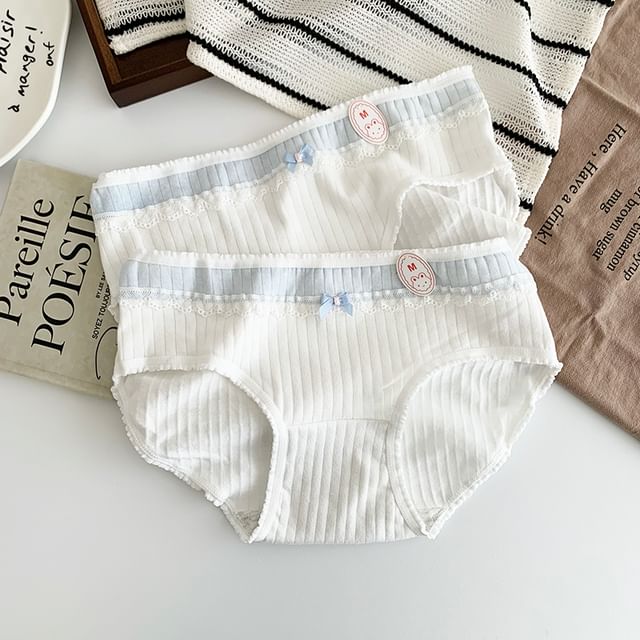 Gecko-Two-Tone Ribbed Panty