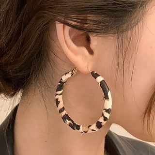 Wandoli-Leopard Print Hoop Earring Various Designs