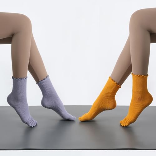 Plain Yoga Toe Socks