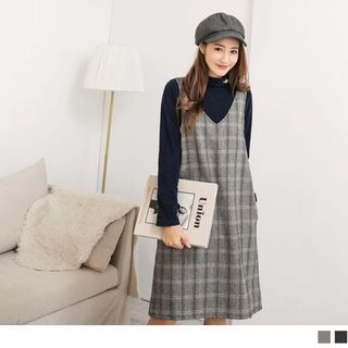 pinafore dress checkered