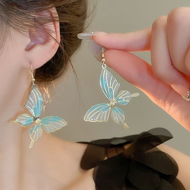 Butterfly Acrylic Drop Earring