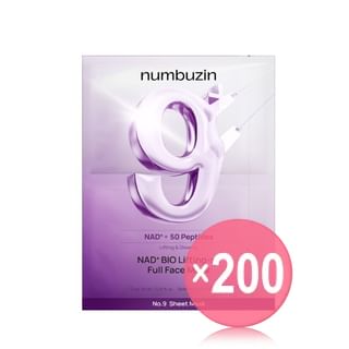 numbuzin - No.9 NAD Bio Lifting-sil Full Face Mask 1 sheet (x200) (Bulk Box)