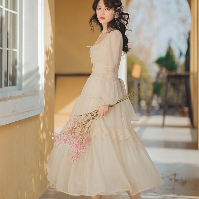 open lace back dress Selena