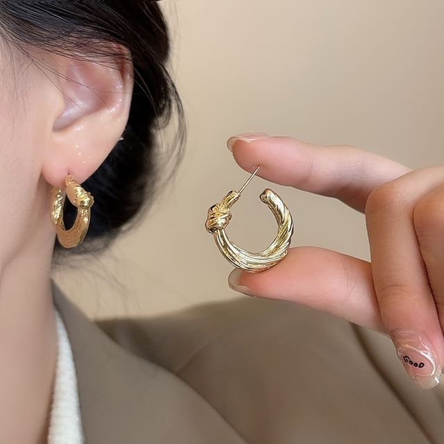 Jael-Knotted Hoop Earring