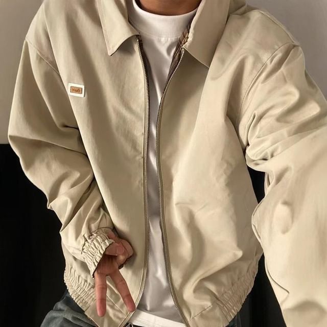Ateso-Reversible Collared Zip-Up Jacket