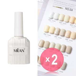 Cosplus - Milan 12 Color Nail Gel Set Cream Mousse 2pcs Bundle Set
