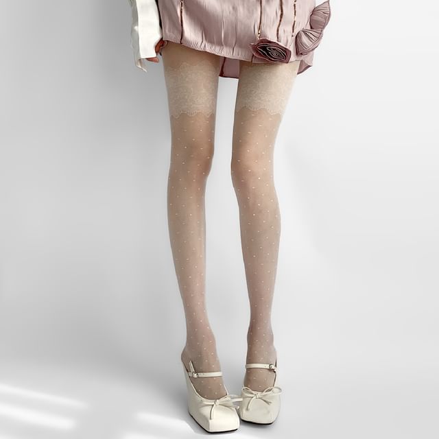 Desperim-Dotted Tights